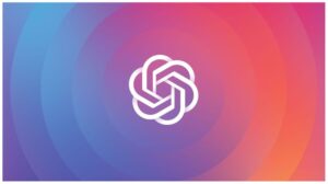 OpenAI logo in gradient background